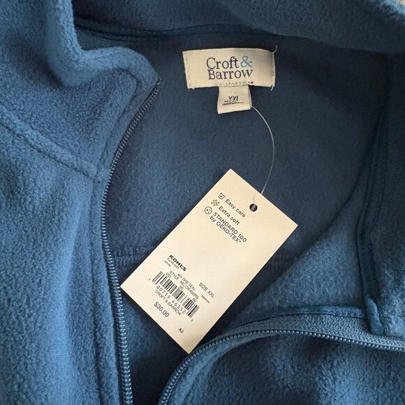NWT Croft & Barrow 1/4 zip fleece, men's XXL - Picture 3 of 4